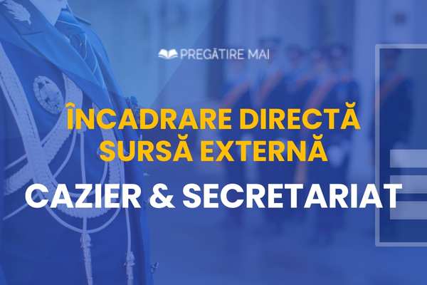 GRILE online ÎNCADRARE DIRECTĂ CAZIER ȘI SECRETARIAT