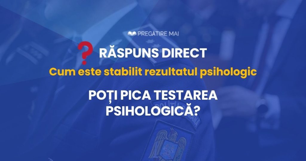 Pot să pic testarea psihologică M.A.I.