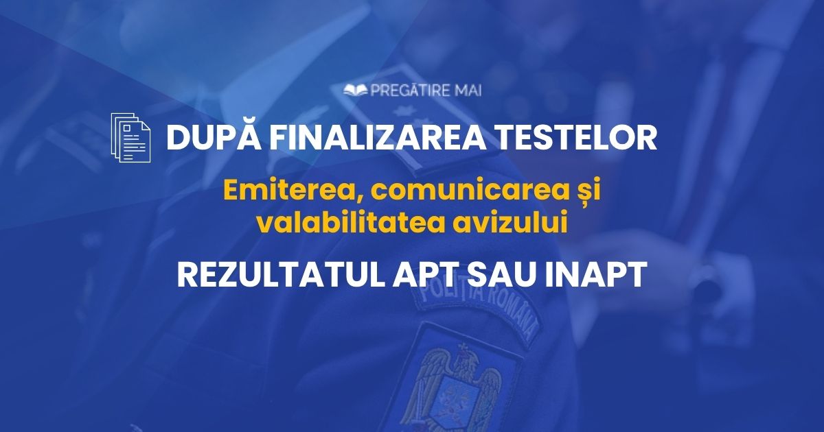 Ce se întâmplă la finalul evaluării psihologice M.A.I.