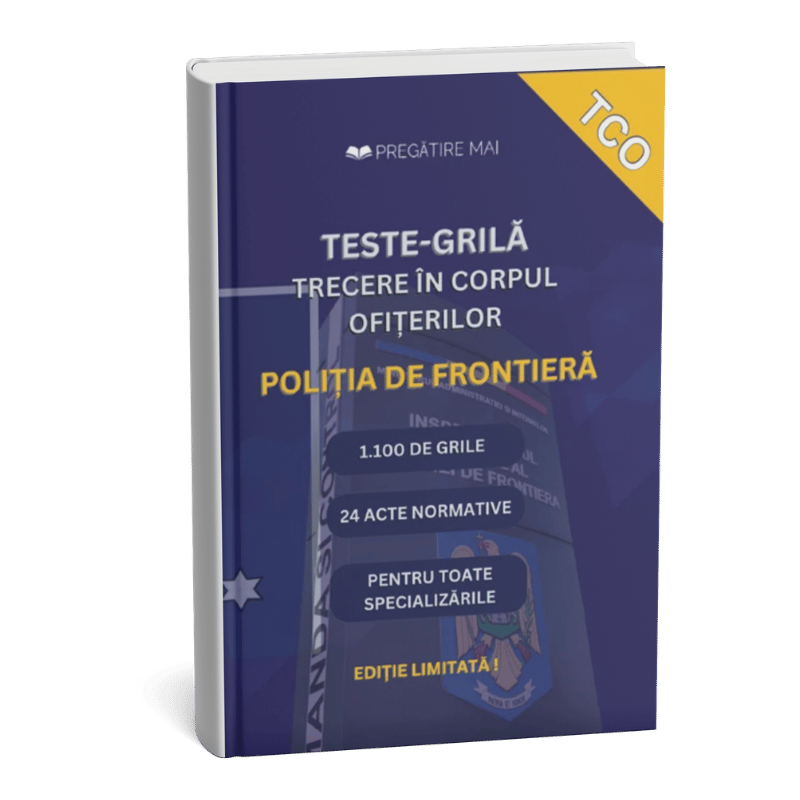 Carte grile trecere în corpul ofițerilor Poliția de Frontieră