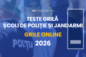 Teste grilă online pentru admiterea la Școlile de Poliție, Jandarmi și Poliția de Frontieră