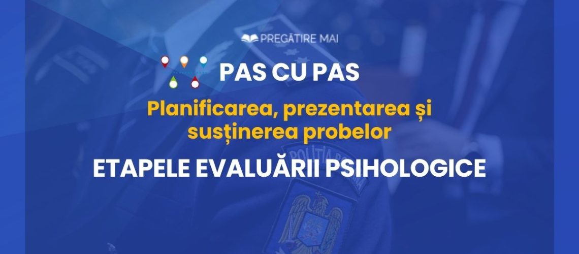 Etapele evaluării psihologice în M.A.I. – testarea pas cu pas